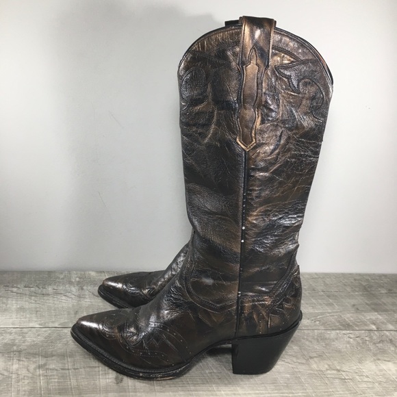 Dan Post DP3245 El Paso Collection Leather Cowboy Western Womens Boots Size 7.5 - Picture 7 of 11